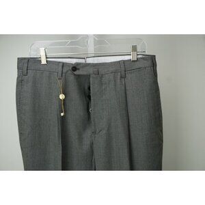 Luigi Borrelli Medium Gray 100% Wool Dress Pants Sz 50 NEW